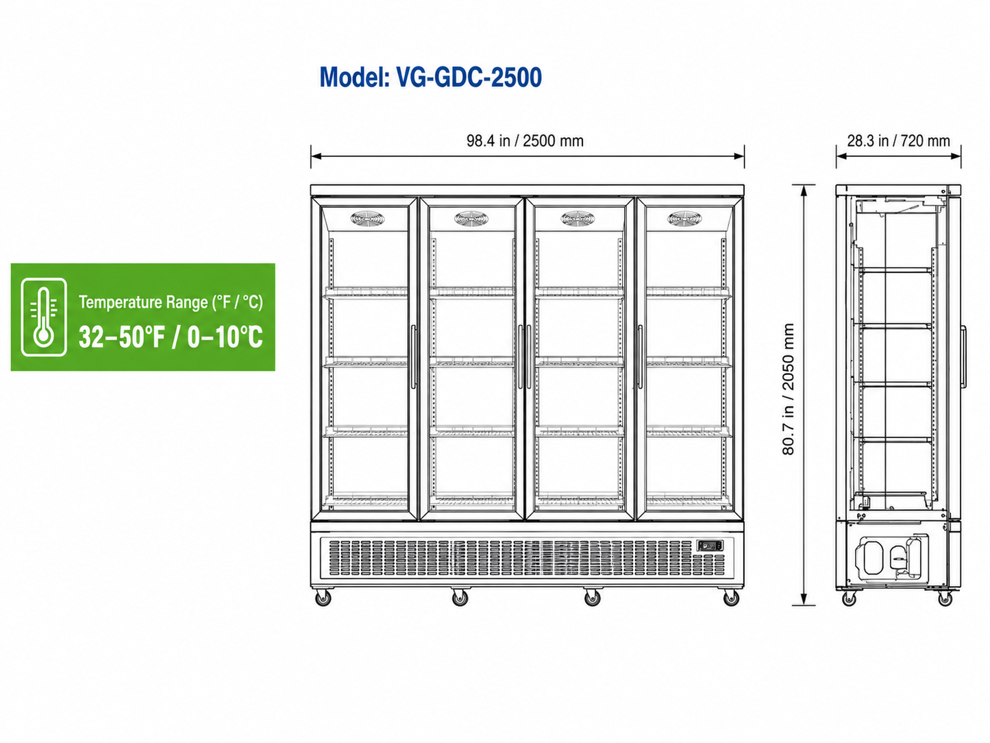 Swing Door Glass Display Cooler
