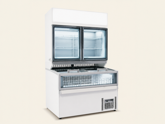 Combined Glass Door Freezer Merchandiser