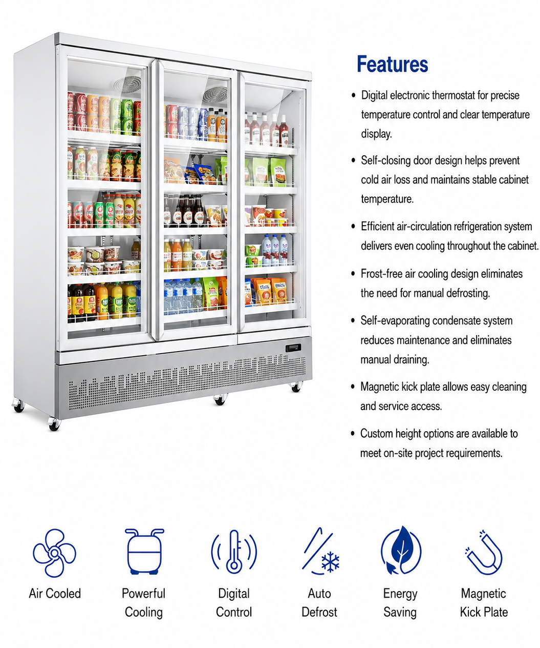 Swing Door Glass Display Cooler
